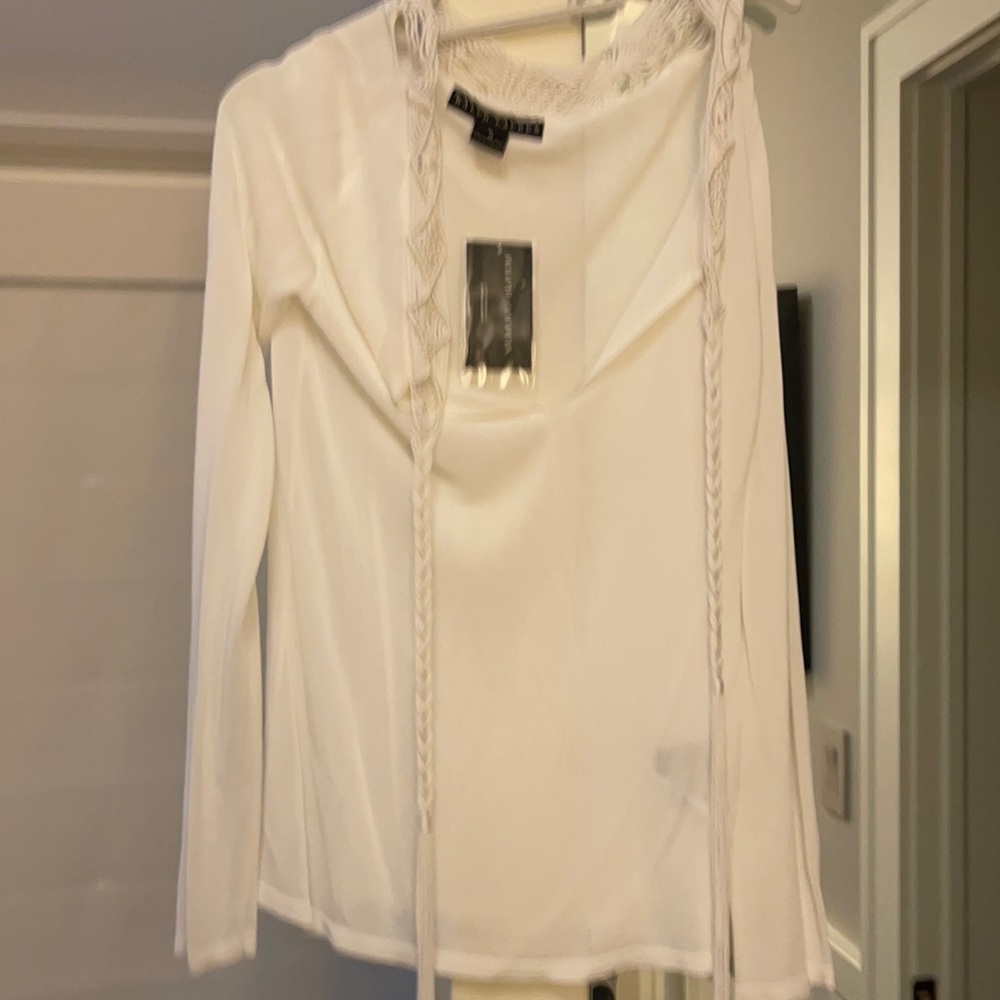Ralph Lauren white shirt with embroidered neckline